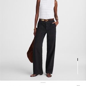 NWT MADEWELL The Low-Slung Baggy Jean in Airy Denim, Black size 30